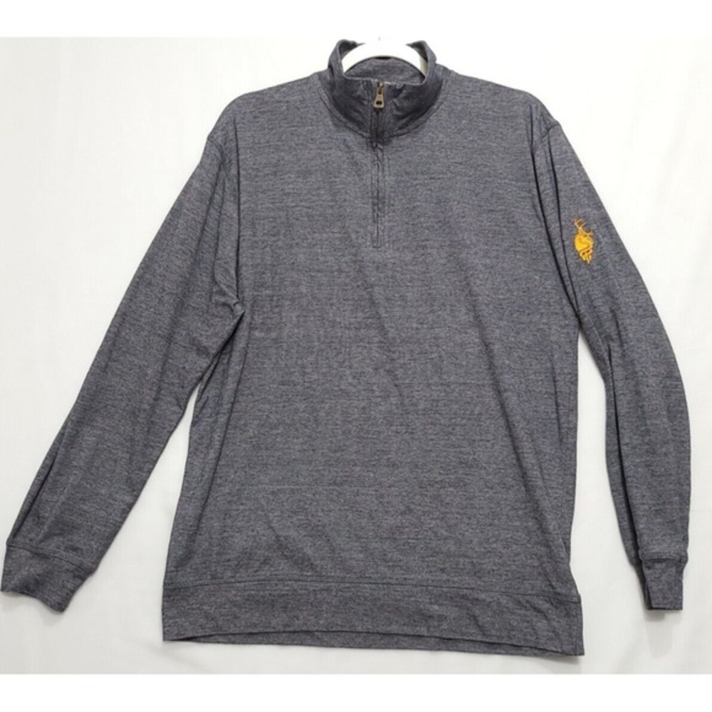 Weatherproof Vintage 1948 1/4 Zip Pullover Gray Men Large L Embroidered Classic